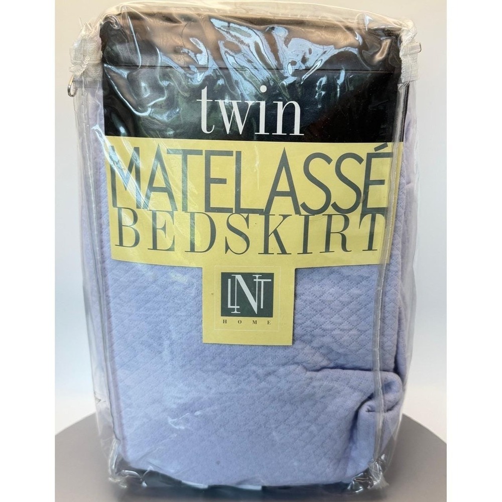 Madrid Matelasse Bed Skirt Twin Size LILAC PURPLE Linens N Things NEW USA